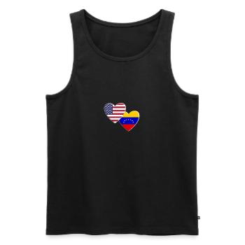 USA American Venezuela Venezuelan Flag Patriotic - Men's Premium Organic Tank Top - black - Front - Michal (187cm)