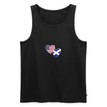 USA American Scotland Scottish Flag Patriotic - Men's Premium Organic Tank Top - black - Front - Michal (187cm)