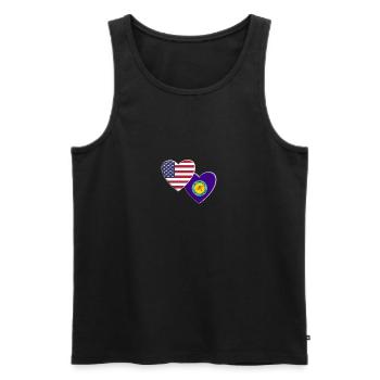 USA American Choctaw Indian Native American Flag - Men's Premium Organic Tank Top - black - Front - Michal (187cm)