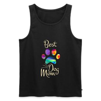 Best Dog Mom Funny Cool Dog Lover - Männer Premium Bio Tank Top - Schwarz - Vorne - Michal (187cm)