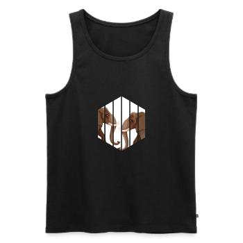 Elephant Pachyderm Africa Safari - Men's Premium Organic Tank Top - black - Front - AI Model Male 178 light (178cm)