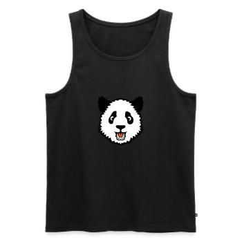 Panda Kopf Tier Teddybär 130 2 - Männer Premium Bio Tank Top - Schwarz - Vorne - Michal (187cm)