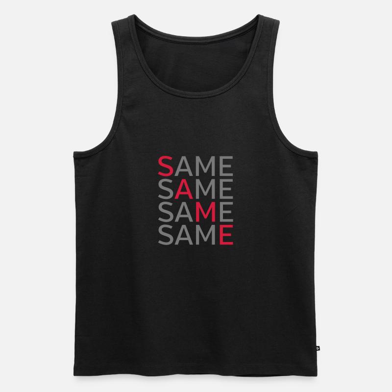 Same Same Same Same - Men's Premium Organic Tank Top - black