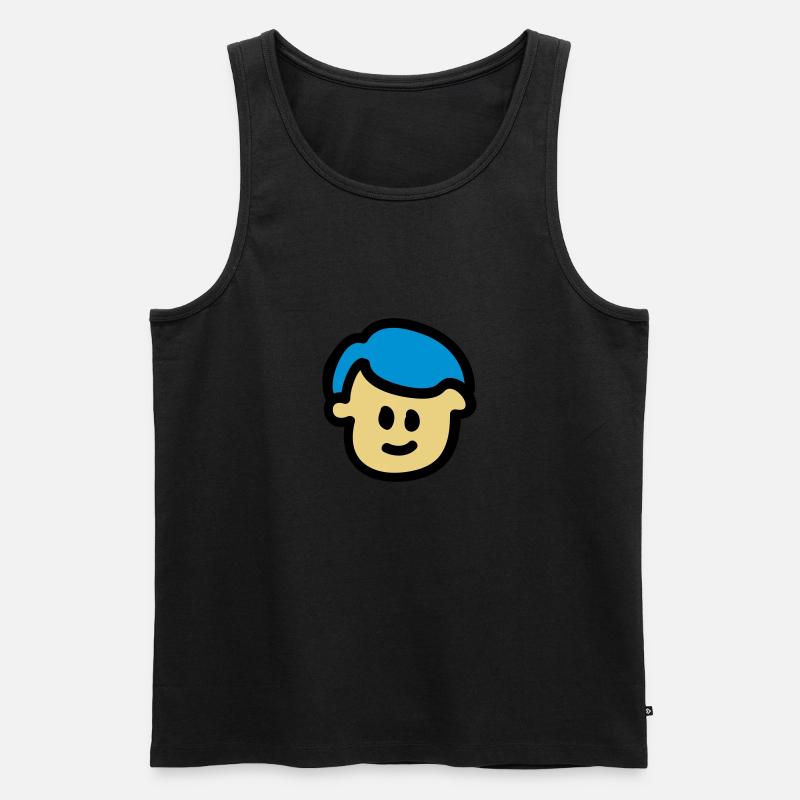 cute boy - kleiner Junge 3 - Männer Premium Bio Tank Top - Schwarz