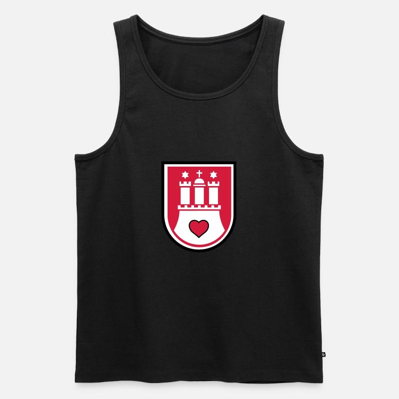 hamburg wappen - Männer Premium Bio Tank Top - Schwarz