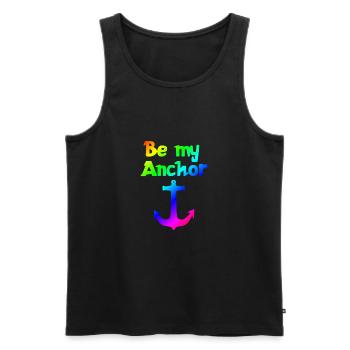 Be my anchor | Relationship | Dear | Partnership - Men's Premium Organic Tank Top - black - Front - AI Model Male 178 light (178cm)