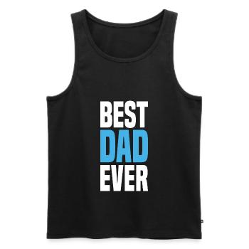 Meilleur papa de tous les temps - Débardeur bio Premium Homme - noir - Devant - Michal (187cm)