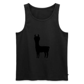 Cool silhouette alpaca - Men's Premium Organic Tank Top - black - Front - Michal (187cm)
