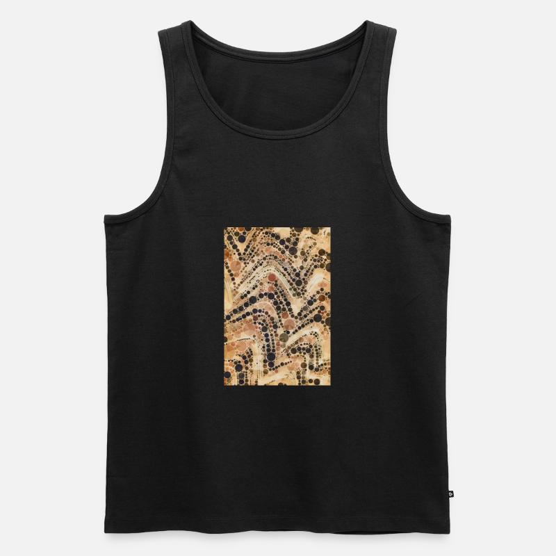 Kaffee Flecken - Männer Premium Bio Tank Top - Schwarz
