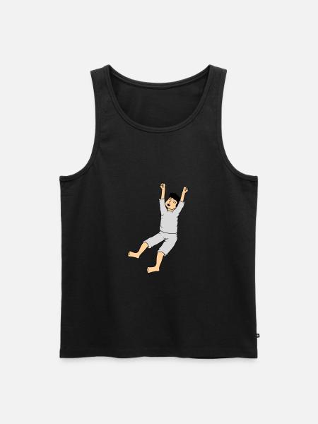Man in pajamas - Men's Premium Organic Tank Top - black