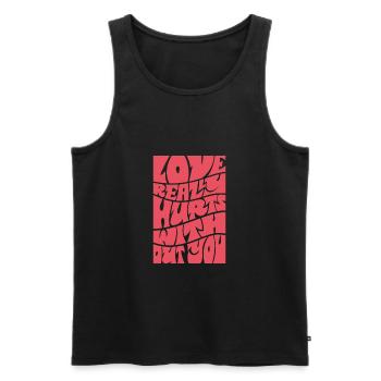 L’AMOUR FAIT VRAIMENT MAL SANS TOI - Débardeur bio Premium Homme - noir - Devant - Michal (187cm)