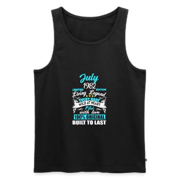 Juli 1982 - 40. Geburtstag Geschenk. Awesome. - Männer Premium Bio Tank Top - Schwarz - Vorne - Michal (187cm)
