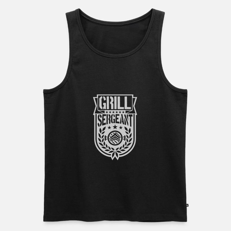 Grill Sergeant Grillsaison Grillmeister - Männer Premium Bio Tank Top - Schwarz