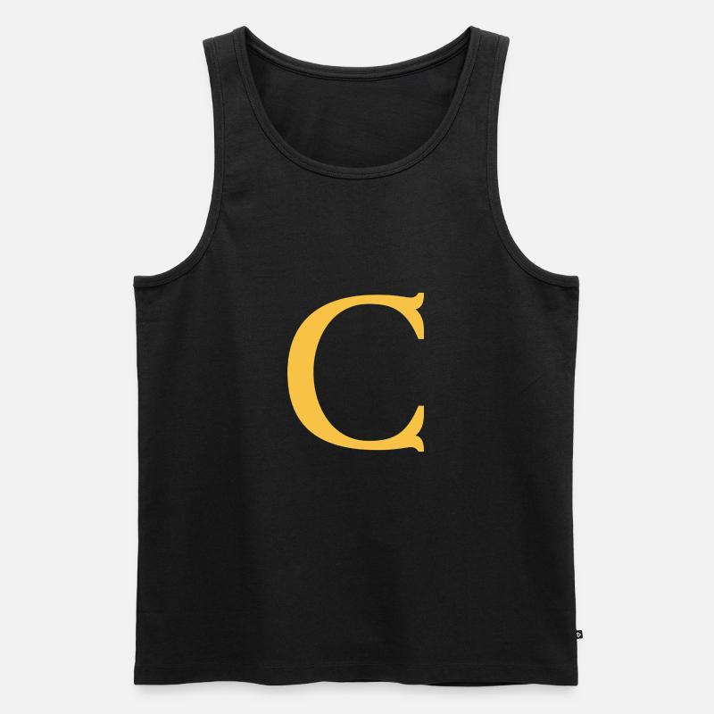 C - Männer Premium Bio Tank Top - Schwarz