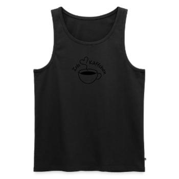 Ich liebe Käffchen - Männer Premium Bio Tank Top - Schwarz - Vorne - AI Model Male 178 light (178cm)