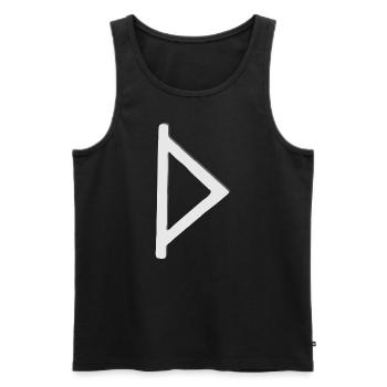 Futhark Runic Alphabet Thurisaz - Men's Premium Organic Tank Top - black - Front - AI Model Male 178 light (178cm)