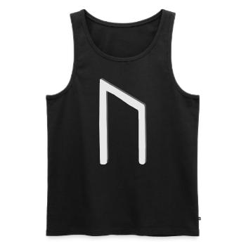 Futhark Runic Alphabet Uruz - Men's Premium Organic Tank Top - black - Front - AI Model Male 178 light (178cm)