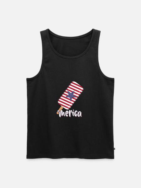 Merica July 4 USA - Men's Premium Organic Tank Top - black