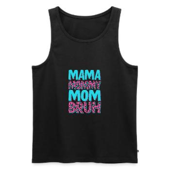 Maman Maman Maman Bruh - Débardeur bio Premium Homme - noir - Devant - Michal (187cm)