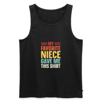 Meine Lieblingsnichte Hat Mir Das Geschenkt - Männer Premium Bio Tank Top - Schwarz - Vorne - AI Model Male 178 light (178cm)
