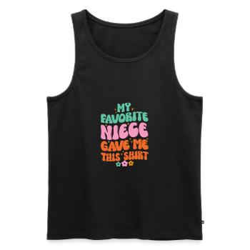 Meine Lieblingsnichte Hat Mir Das Geschenkt - Männer Premium Bio Tank Top - Schwarz - Vorne - AI Model Male 178 light (178cm)