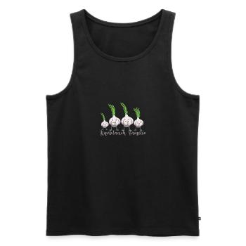 knoblauch familie,knoblauch,familie - Männer Premium Bio Tank Top - Schwarz - Vorne - Michal (187cm)