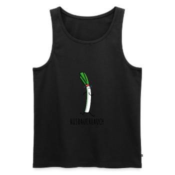 Jogging Lauch - Sport - Männer Premium Bio Tank Top - Schwarz - Vorne - Michal (187cm)