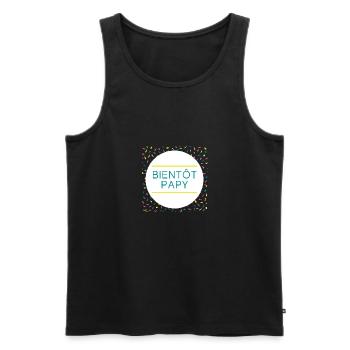 Bientôt papy - Débardeur bio Premium Homme - noir - Devant - Michal (187cm)