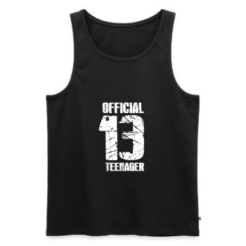 Teens officiel 13 cadeau d'anniversaire - Débardeur bio Premium Homme - noir - Devant - Michal (187cm)