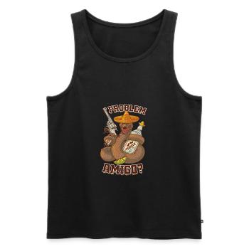Tequila party festival rave Jga - Men's Premium Organic Tank Top - black - Front - AI Model Male 178 light (178cm)