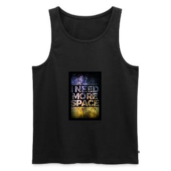 I need more space poster - Men's Premium Organic Tank Top - black - Front - AI Model Male 178 light (178cm)