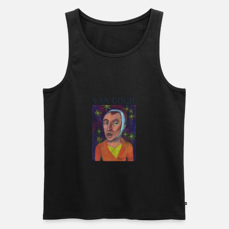 Van Gogh - Männer Premium Bio Tank Top - Schwarz