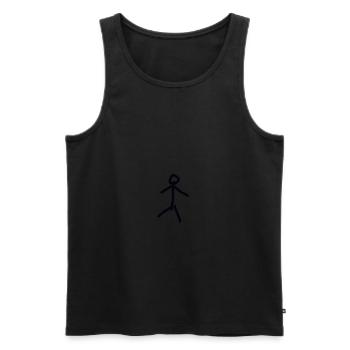 Des barres - Débardeur bio Premium Homme - noir - Devant - Michal (187cm)