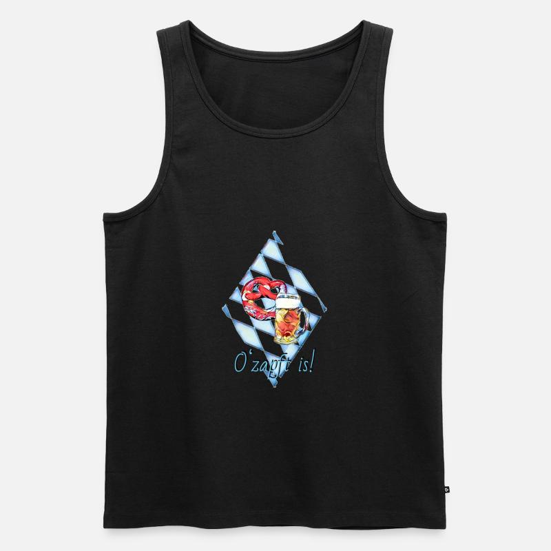 blockedTitle - Männer Premium Bio Tank Top - Schwarz