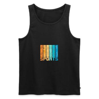 Sportif - Débardeur bio Premium Homme - noir - Devant - Michal (187cm)