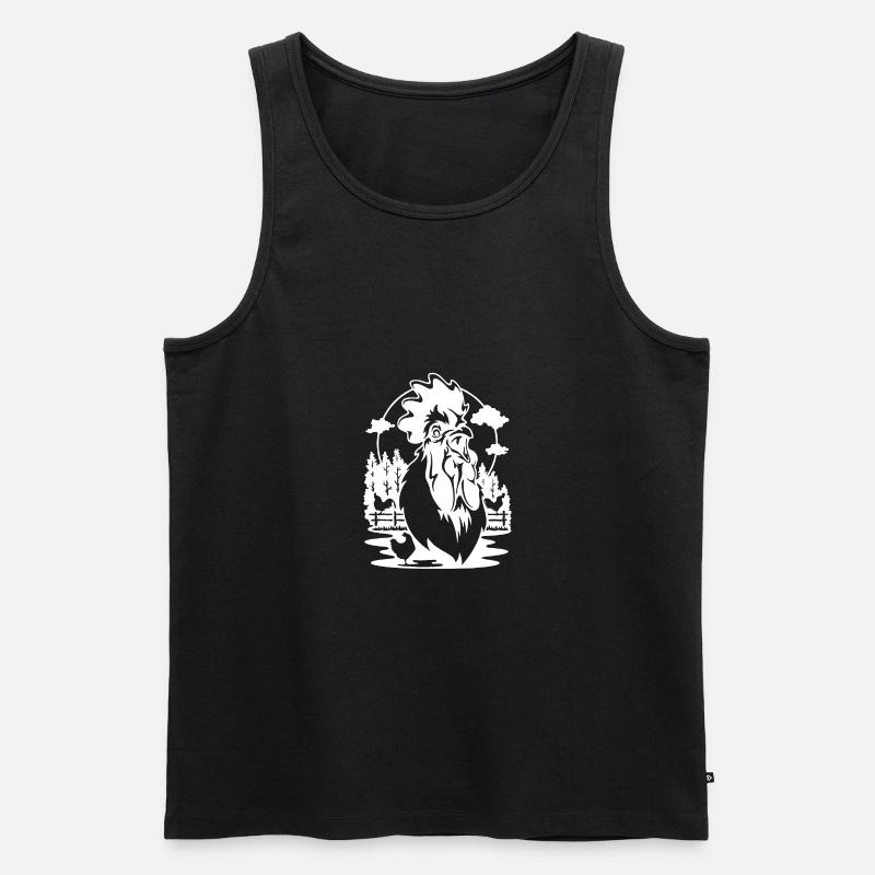 Henne - - Männer Premium Bio Tank Top - Schwarz