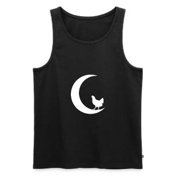 Crescent Moon - Hen - - Men's Premium Organic Tank Top - black - Front - AI Model Male 178 light (178cm)
