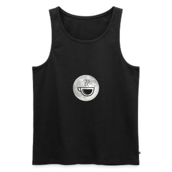 Full Moon - Coffee - - Men's Premium Organic Tank Top - black - Front - AI Model Male 178 light (178cm)