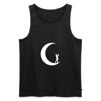 Mondsichel - Golf - - Männer Premium Bio Tank Top - Schwarz - Vorne - Michal (187cm)