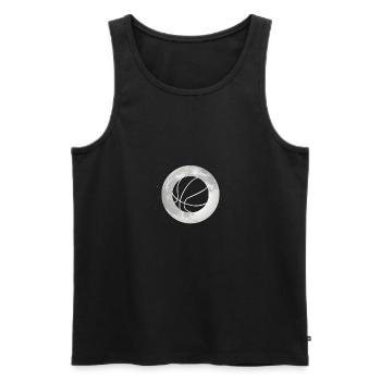 Full Moon - Basketball - - Men's Premium Organic Tank Top - black - Front - AI Model Male 178 light (178cm)