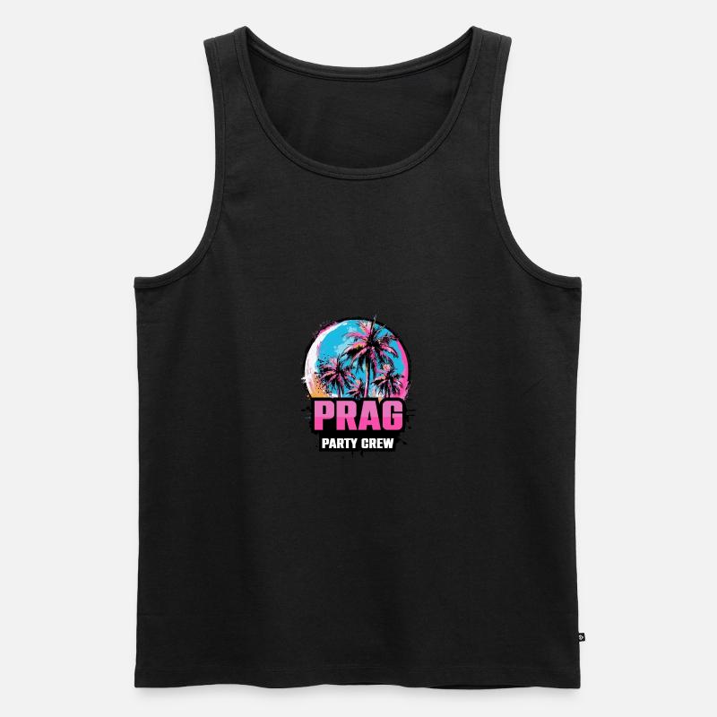 Prag Party Crew Urlaub Spruch - Männer Premium Bio Tank Top - undefined