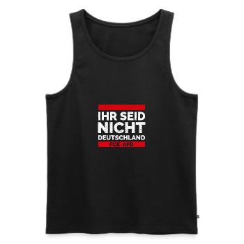 Geschenk gegen Rechts Rassismus AFD Bunt Links - Männer Premium Bio Tank Top - Schwarz - Vorne - Michal (187cm)