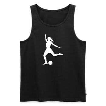 Damen Fussballspielen Herren Fussball Fussballer - Männer Premium Bio Tank Top - Schwarz - Vorne - Michal (187cm)