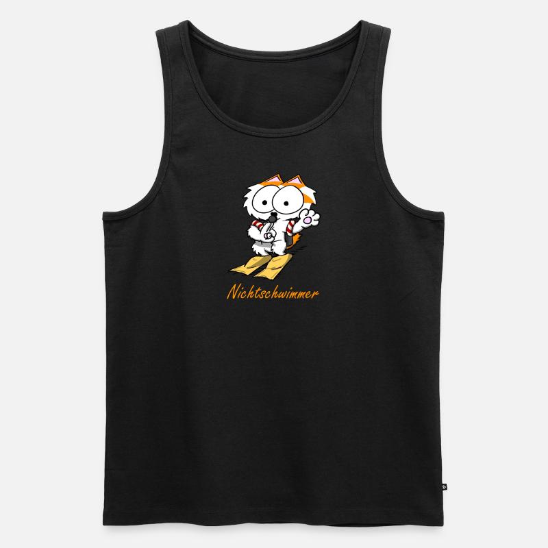 Nichtschwimmer - Männer Premium Bio Tank Top - Schwarz