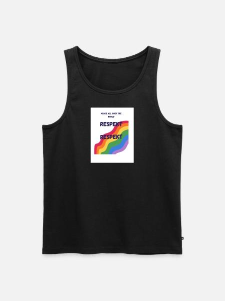 Frieden - Männer Premium Bio Tank Top - Schwarz