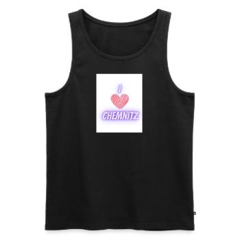 Heimatliebe zur Stadt Chemnitz - Männer Premium Bio Tank Top - Schwarz - Vorne - Michal (187cm)