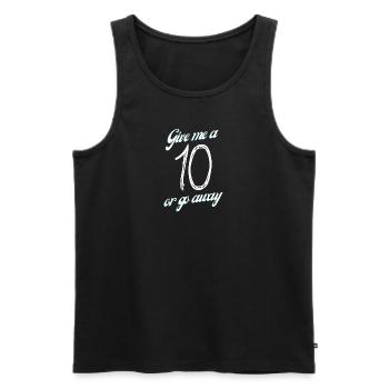 Give me a 10 or go away - Männer Premium Bio Tank Top - Schwarz - Vorne - AI Model Male 178 light (178cm)