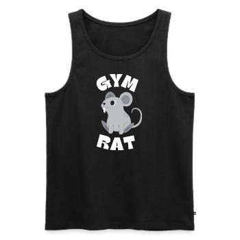 Gym Rat - Männer Premium Bio Tank Top - Schwarz - Vorne - Michal (187cm)