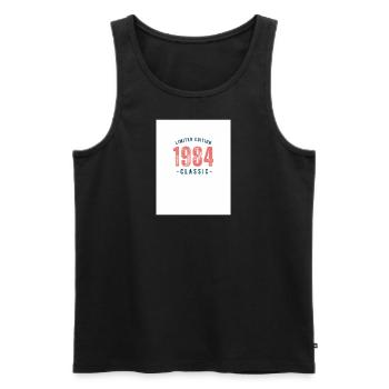 LIMITED EDITION1984 CLASSIC - Männer Premium Bio Tank Top - Schwarz - Vorne - Michal (187cm)