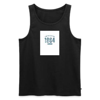 classic@84ers - Männer Premium Bio Tank Top - Schwarz - Vorne - Michal (187cm)